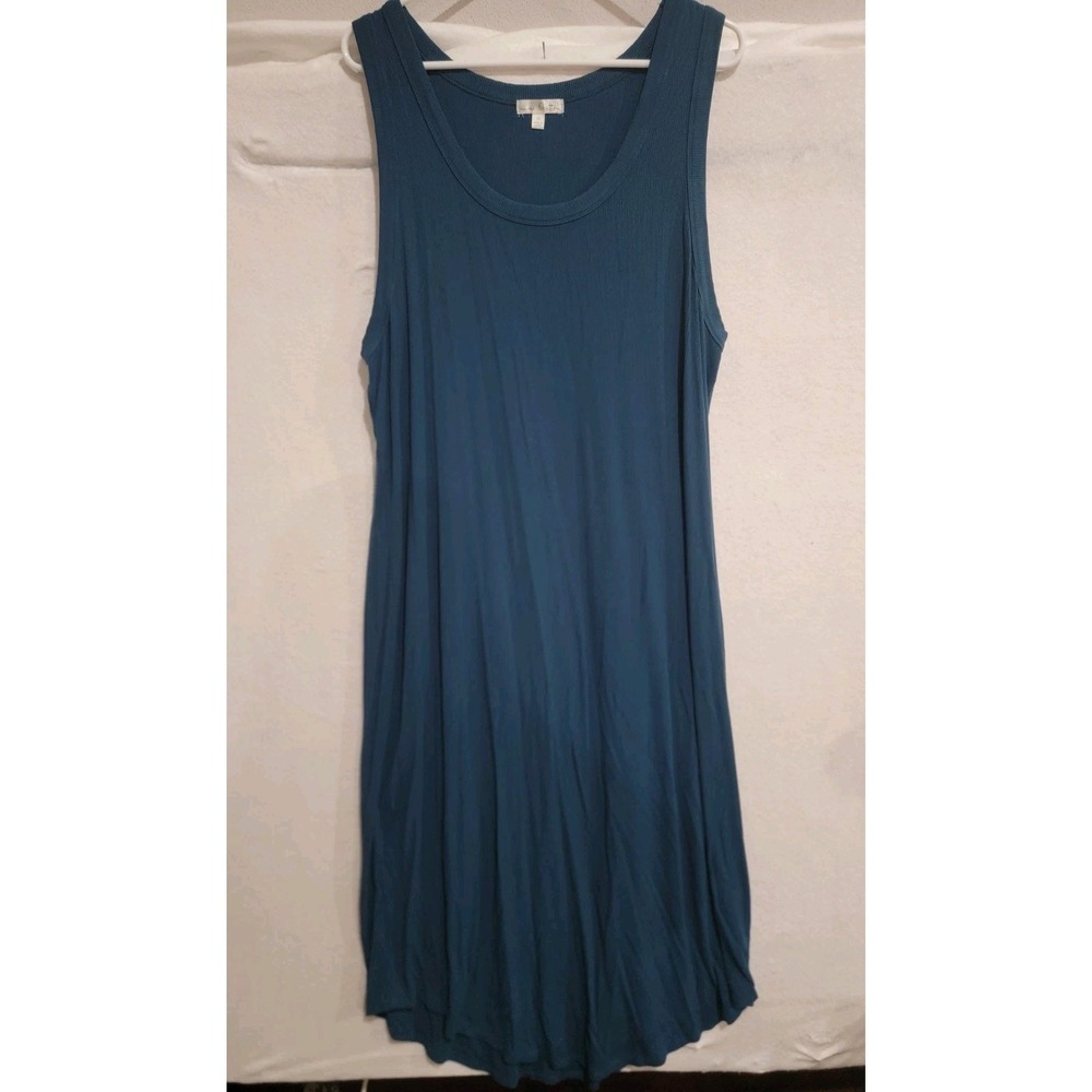 Nine Britton Stitch Fix Maxi Dress Plus Sz‎ 2X Blue Ribbed Soft Knit Pre-owned
